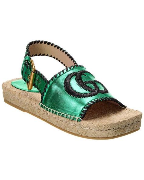 gucci green espadrilles|gucci espadrilles women us.